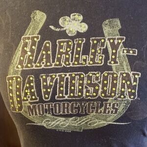 Harley Davidson black las vegas bling tshirt